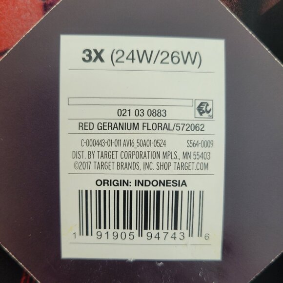 Floral Sheer Maxi Dress with Slip - Black with Red Flowers - Picture 5 of 5